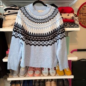 Universal Thread Blue and Black Patterned Sweater